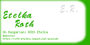 etelka roth business card